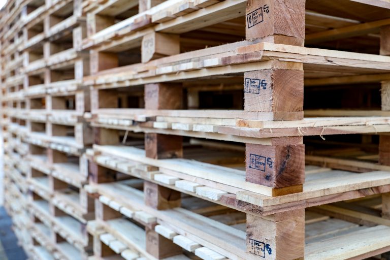 Stack of block pallets at Penchem Pallets